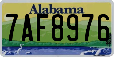 AL license plate 7AF8976