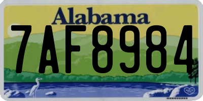 AL license plate 7AF8984