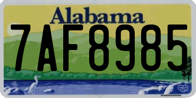 AL license plate 7AF8985