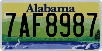 AL license plate 7AF8987