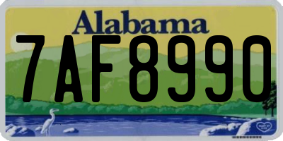 AL license plate 7AF8990