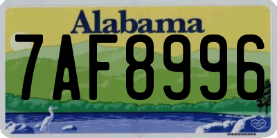 AL license plate 7AF8996