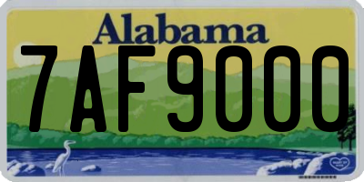 AL license plate 7AF9000