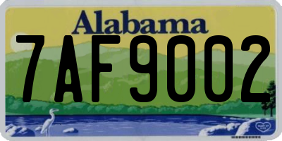 AL license plate 7AF9002