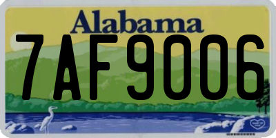 AL license plate 7AF9006