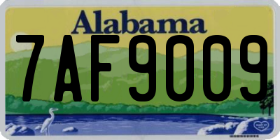 AL license plate 7AF9009