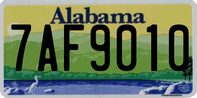 AL license plate 7AF9010