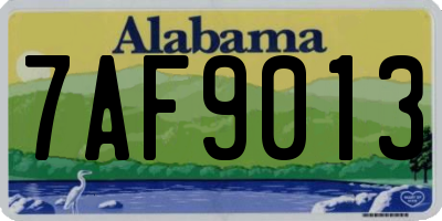 AL license plate 7AF9013