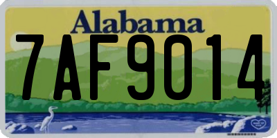 AL license plate 7AF9014
