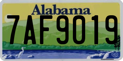 AL license plate 7AF9019