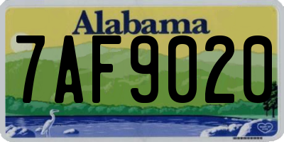 AL license plate 7AF9020