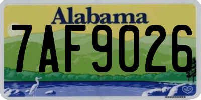 AL license plate 7AF9026