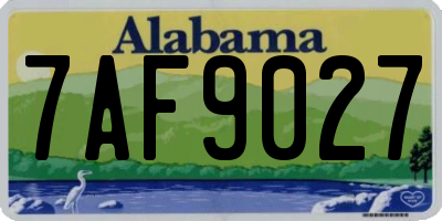 AL license plate 7AF9027