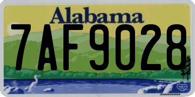 AL license plate 7AF9028