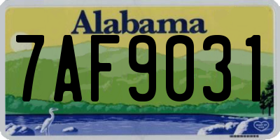 AL license plate 7AF9031