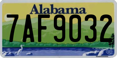 AL license plate 7AF9032