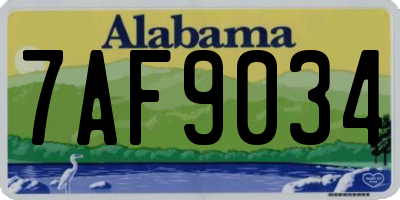 AL license plate 7AF9034