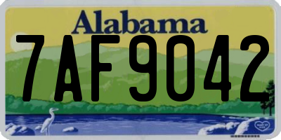 AL license plate 7AF9042