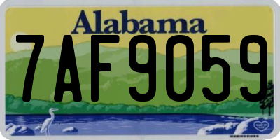 AL license plate 7AF9059