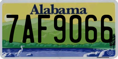 AL license plate 7AF9066