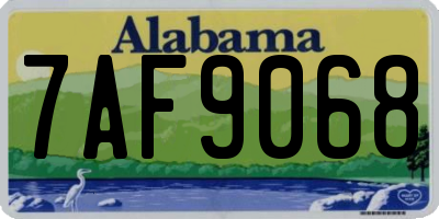 AL license plate 7AF9068