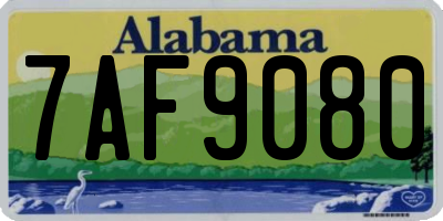AL license plate 7AF9080