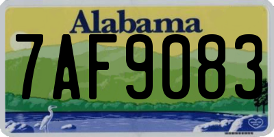 AL license plate 7AF9083