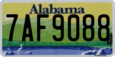 AL license plate 7AF9088