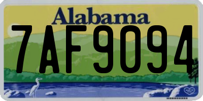 AL license plate 7AF9094