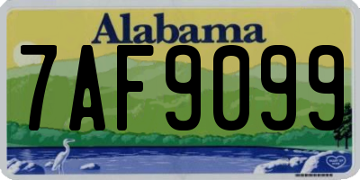 AL license plate 7AF9099