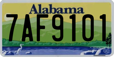 AL license plate 7AF9101