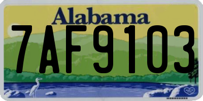 AL license plate 7AF9103