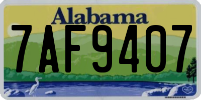 AL license plate 7AF9407