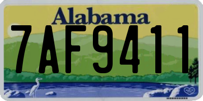 AL license plate 7AF9411