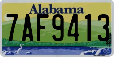 AL license plate 7AF9413