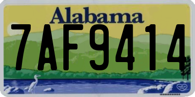 AL license plate 7AF9414