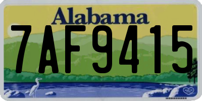 AL license plate 7AF9415