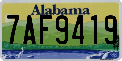 AL license plate 7AF9419