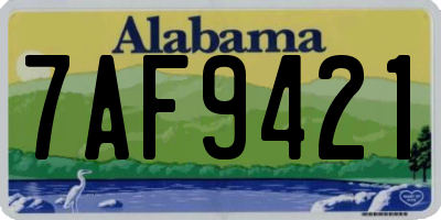 AL license plate 7AF9421