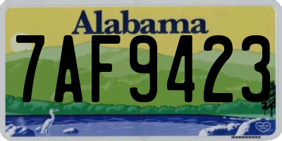 AL license plate 7AF9423