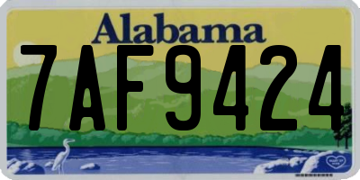 AL license plate 7AF9424