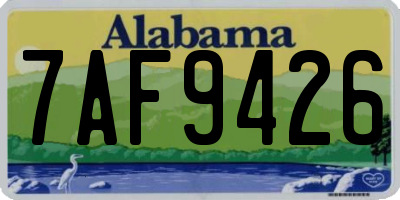 AL license plate 7AF9426
