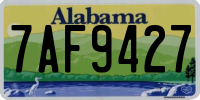 AL license plate 7AF9427