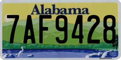 AL license plate 7AF9428