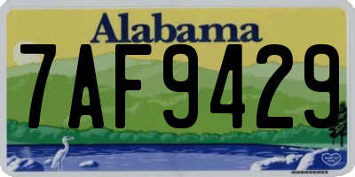 AL license plate 7AF9429