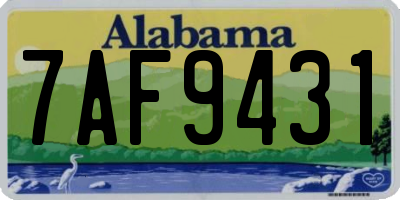 AL license plate 7AF9431
