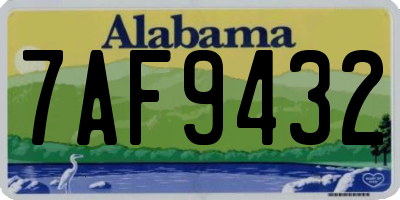 AL license plate 7AF9432