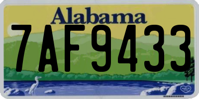 AL license plate 7AF9433