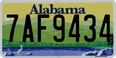 AL license plate 7AF9434