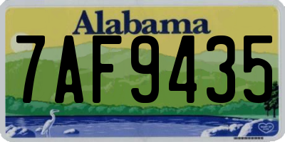 AL license plate 7AF9435